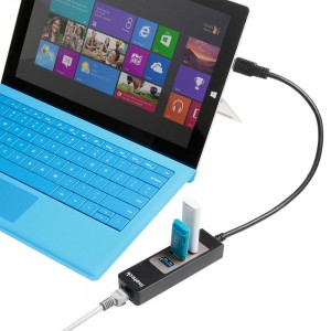 Inateck 3 Ports USB 3.0 Hub and RJ45 10/100/1000 Gigabit Ethernet for Surface Pro Family